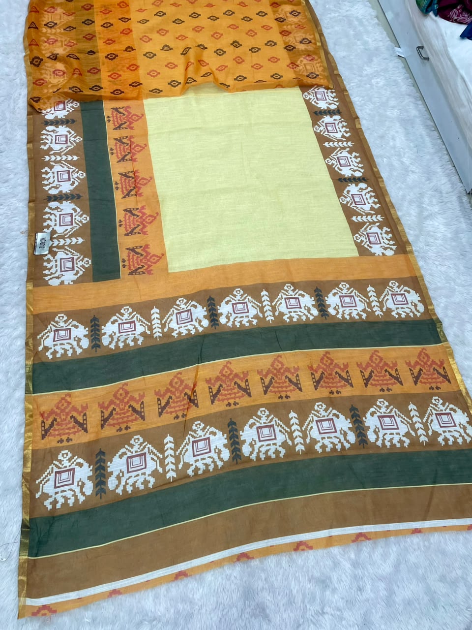 NC-0006 LINEN DIGITAL FABRIC SAREE WITH BEAUTIFUL DIFFRENT DESIGN WITH CATLOG DESIGN WITH BLOUSSE