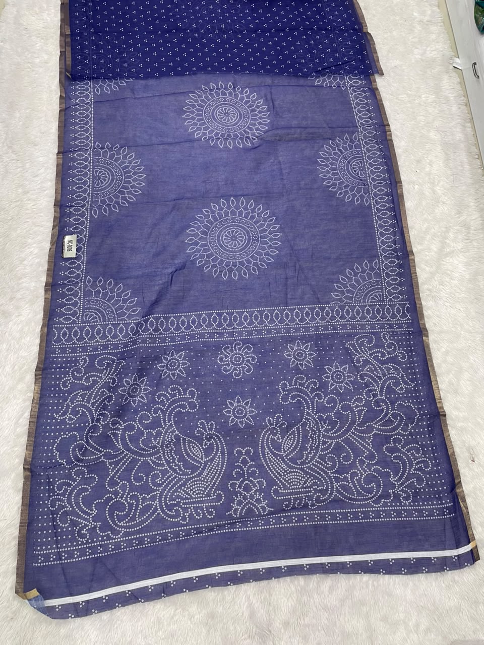 NC-0006 LINEN DIGITAL FABRIC SAREE WITH BEAUTIFUL DIFFRENT DESIGN WITH CATLOG DESIGN WITH BLOUSSE