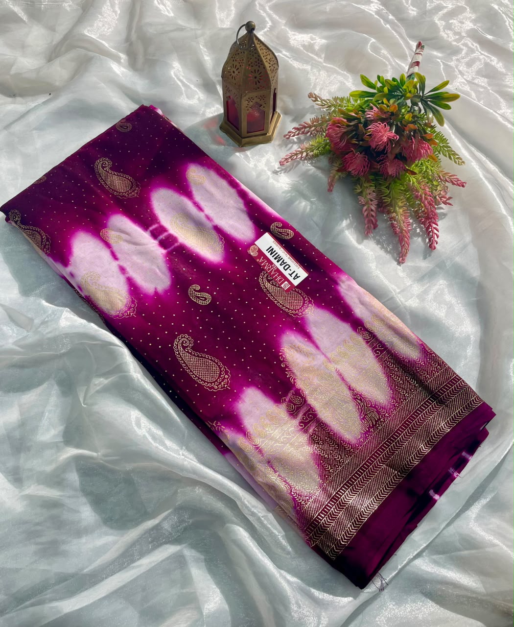 AT-DAMINI DANI MURGA FABRIC SAREE WITH BEAUTIFUL DESIGN WITH CARRY DESIGN WITH BEAUTIFUL BORDER ON PALLU WITH BLOUSE