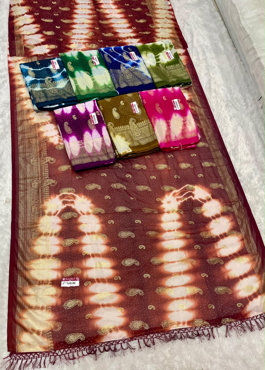 AT-DAMINI DANI MURGA FABRIC SAREE WITH BEAUTIFUL DESIGN WITH CARRY DESIGN WITH BEAUTIFUL BORDER ON PALLU WITH BLOUSE