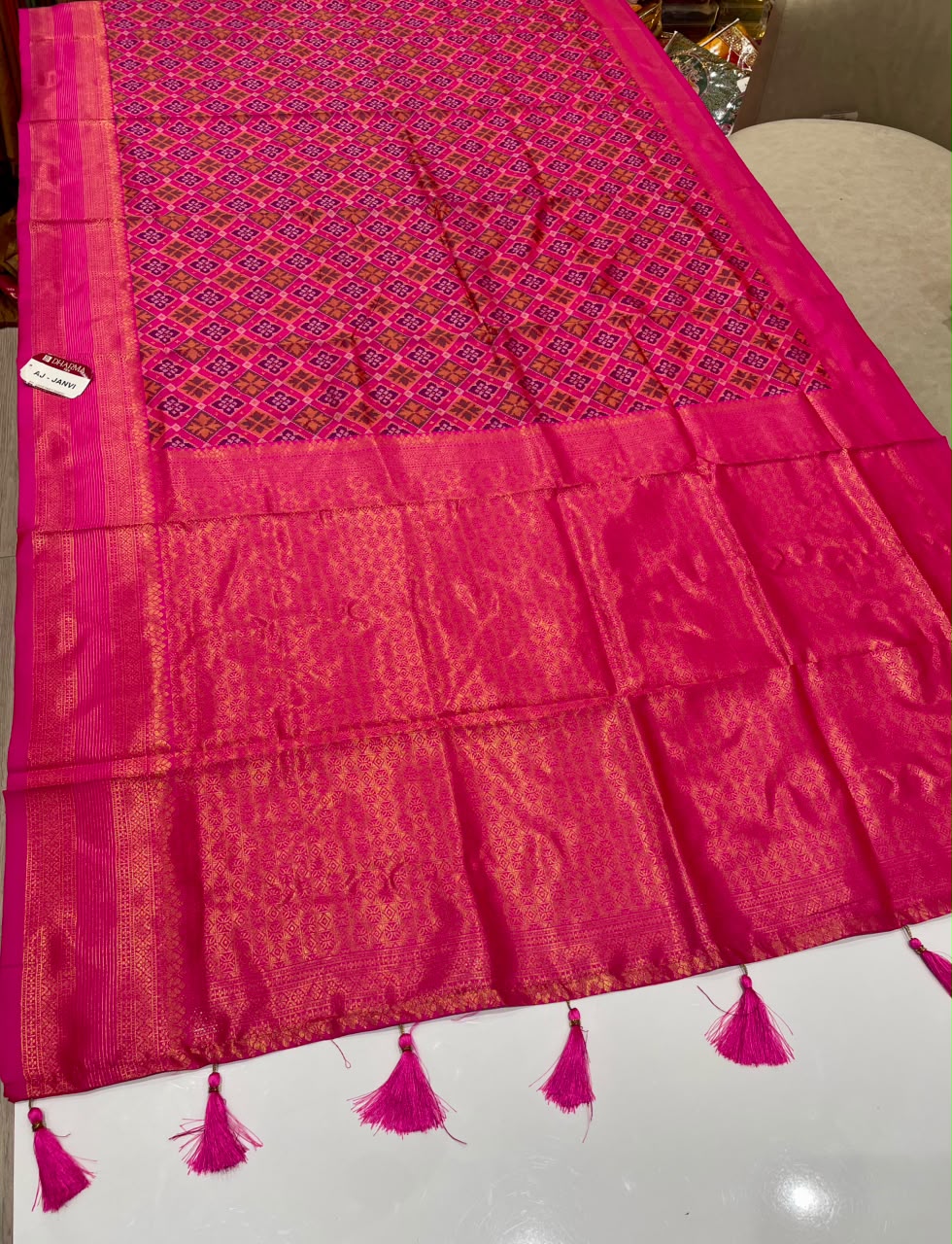 AJ-JANVI SOFT SILK FABRIC SAREE WITH BEAUTIFUL DESIGN WITH RICH PALLU DESIGN WITH HEAVY DESIGN ON BODY WITH BLOUSE