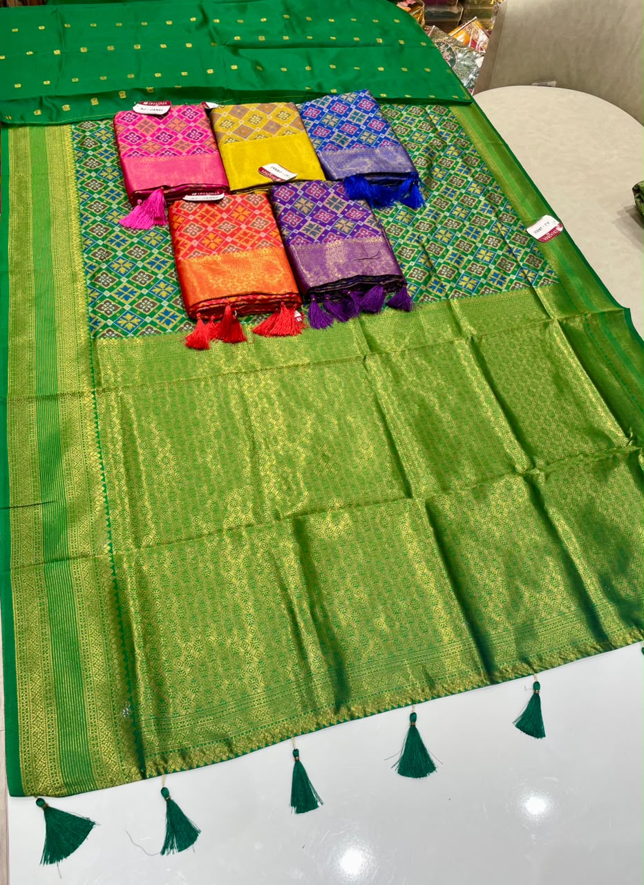 AJ-JANVI SOFT SILK FABRIC SAREE WITH BEAUTIFUL DESIGN WITH RICH PALLU DESIGN WITH HEAVY DESIGN ON BODY WITH BLOUSE
