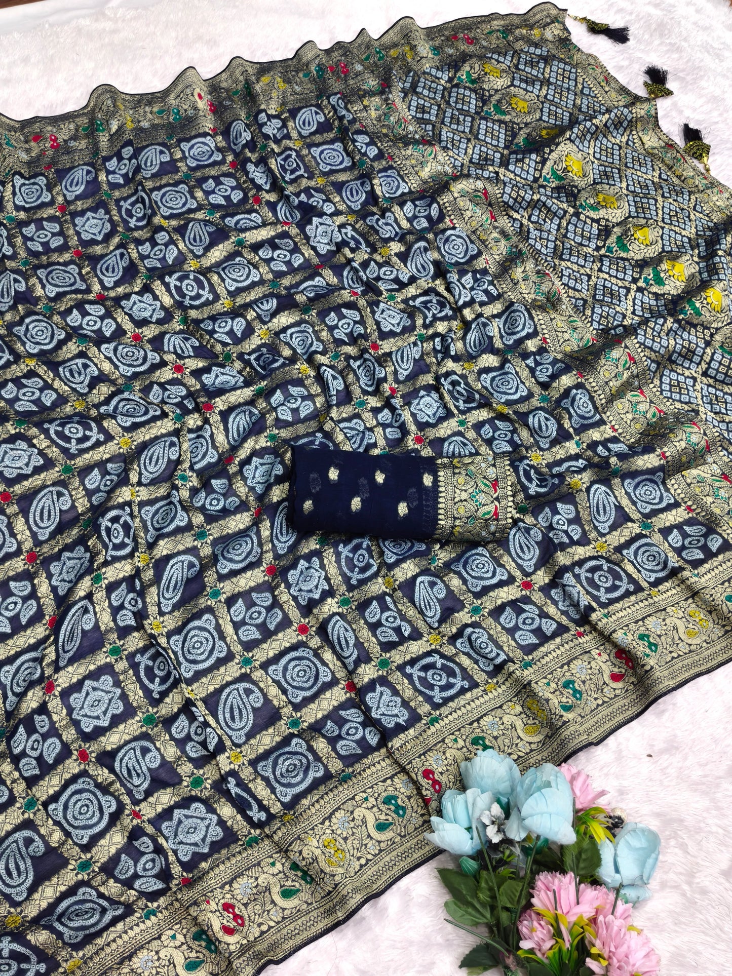 AJ-PIYA VISCOS KHADDI GEORGETTE FABRIC SAREE WITH BEAUTIFUL DESIGN WITH RICH PALLU DESIGN WITH HEAVY GHATCHOLA DESIGN WITH MIRROR WORK WITH BLOUSE