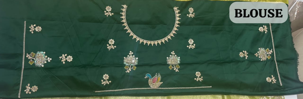 BS-LEEMO SILK TISSUE SILK FABRIC SAREE WITH BEAUTIFUL SAREE WITH EMBROIDERY WORK WITH THREAD WORK WITH JARKAN WORK WITH HEAVY SEQUENCE WORK WITH HEAVY JARKAN WORK BLOUSE